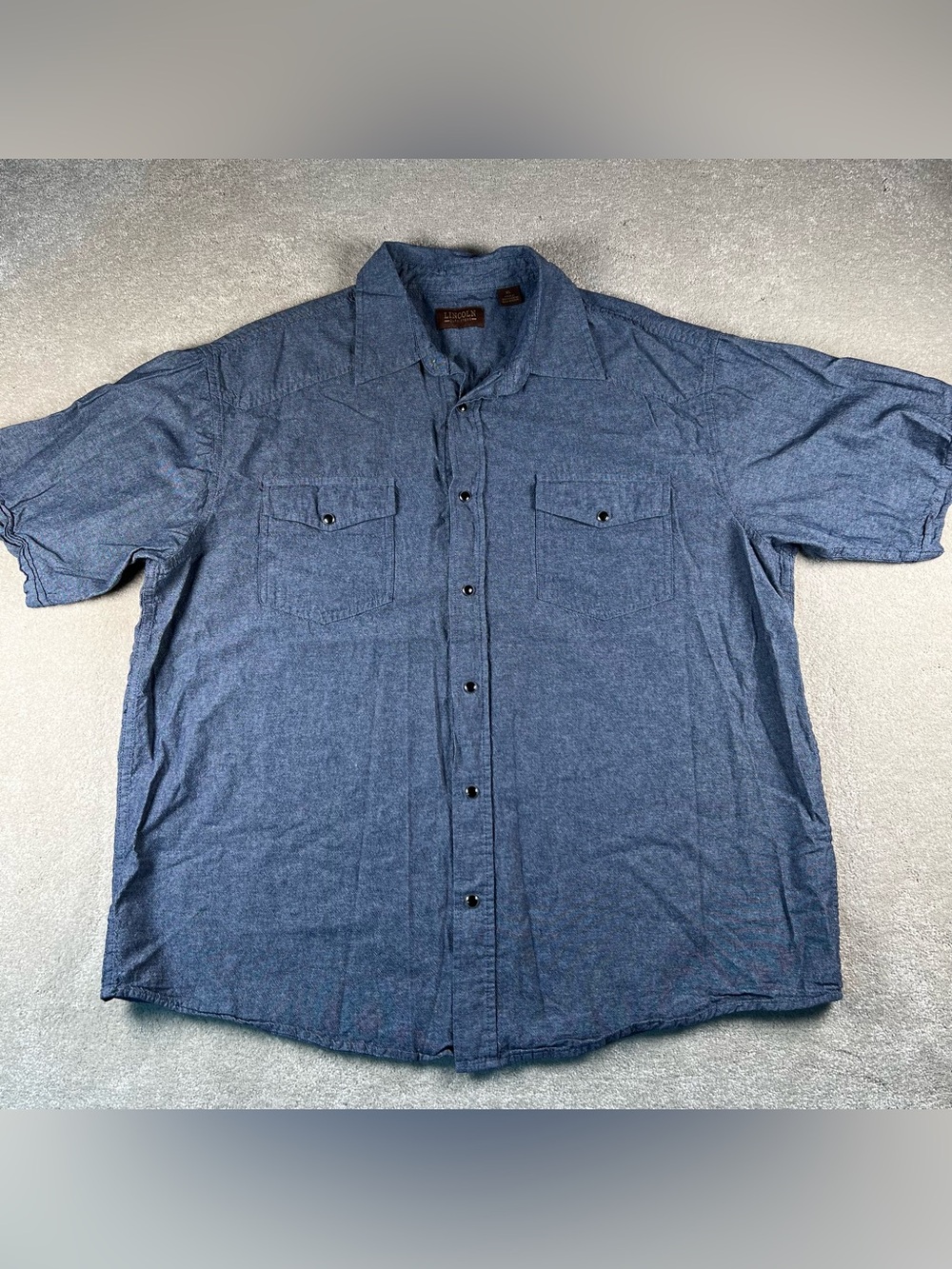 Lincoln Outfitters Shirt Short Sleeve Button Up 100% Cotton Casual Men's XLarge